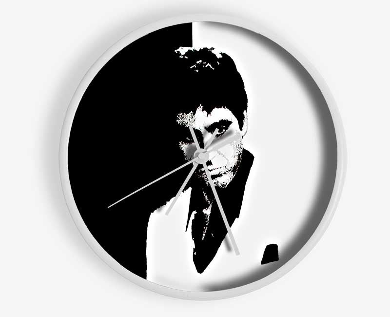 Scarface B n W Clock - Wallart-Direct UK