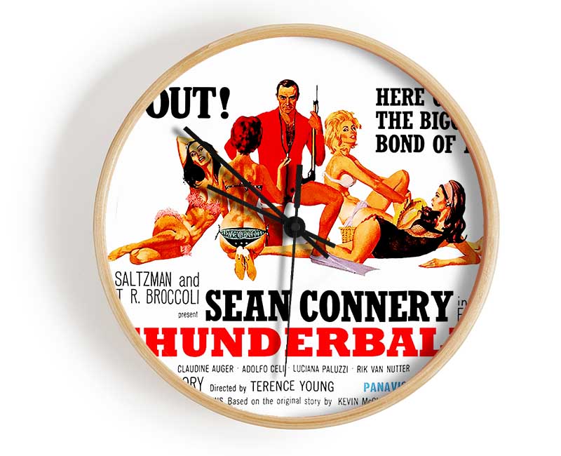 Sean Connery Thunderball Clock - Wallart-Direct UK