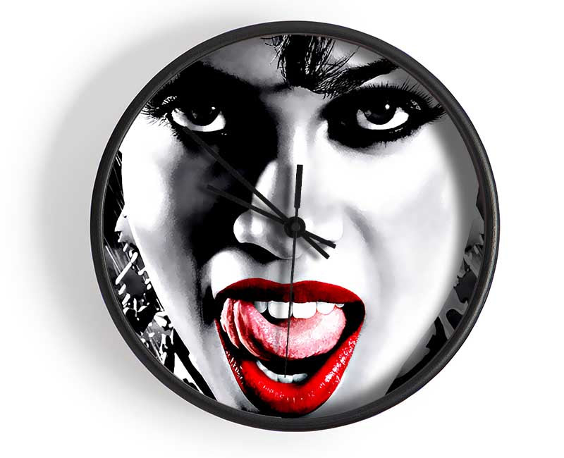 Sin City Lips Clock - Wallart-Direct UK