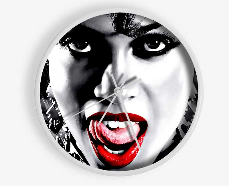 Sin City Lips Clock - Wallart-Direct UK