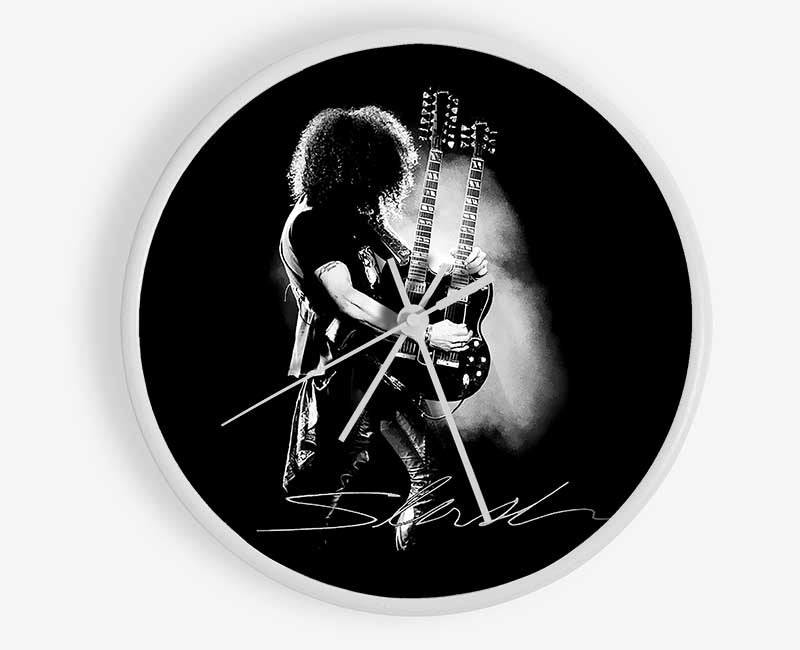 Slash Double Guitar B~w Clock - Wallart-Direct UK