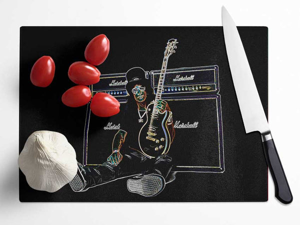 Slash Guitar Glass Chopping Board