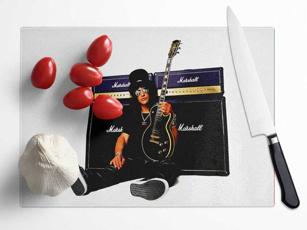 Slash Marshall Amps Glass Chopping Board