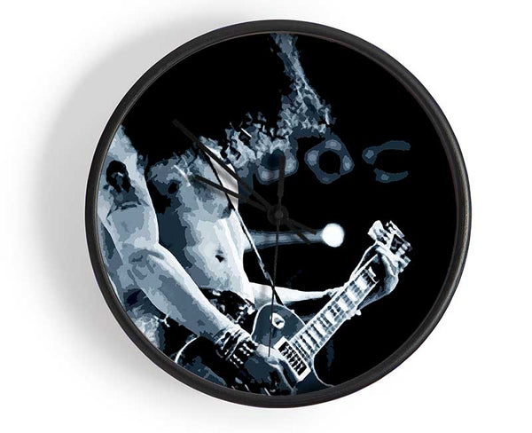 Slash On Guitar Blue Clock - Wallart-Direct UK