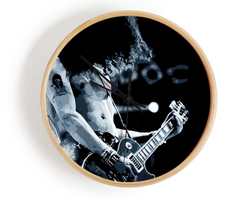 Slash On Guitar Blue Clock - Wallart-Direct UK