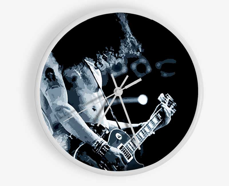 Slash On Guitar Blue Clock - Wallart-Direct UK