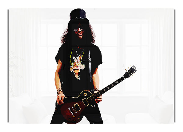 Slash On Guitar Top Hat People Canvasb L