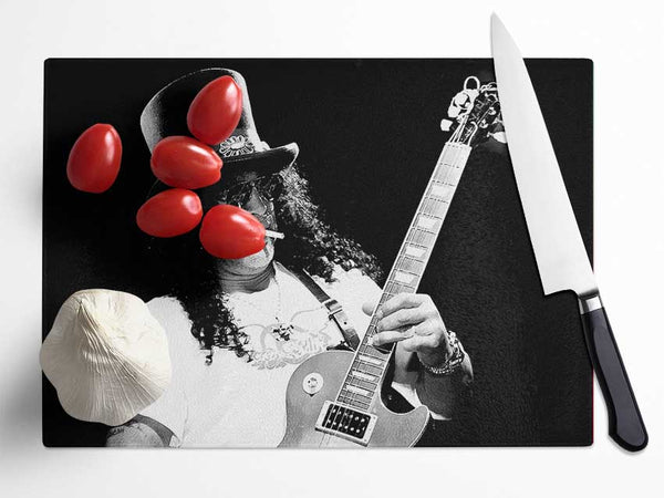 Slash On Guitar Glass Chopping Board