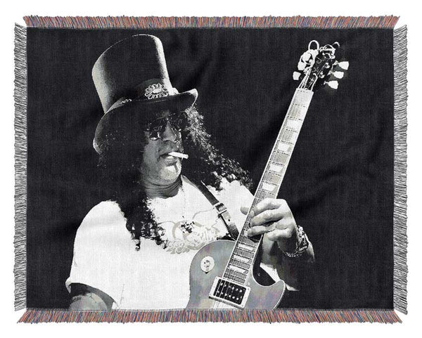 Slash On Guitar Woven Blanket