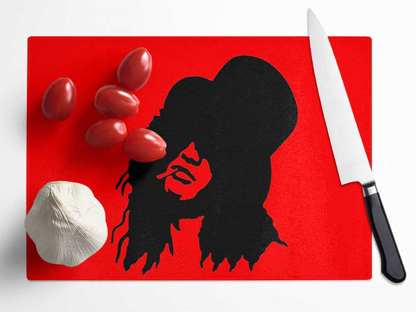 Slash Red Glass Chopping Board