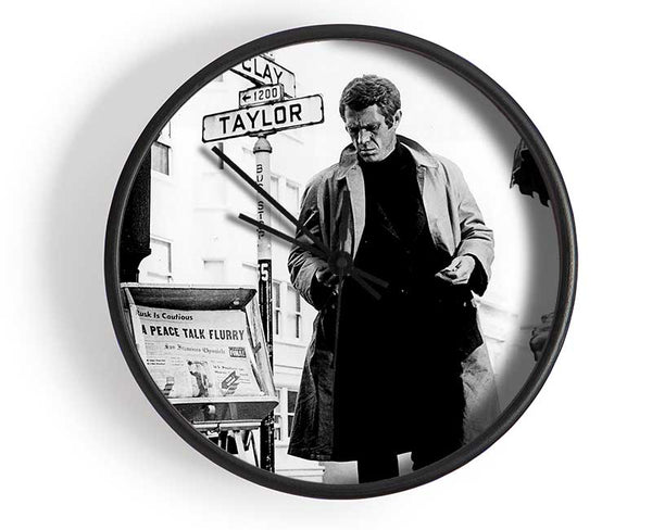 Steve McQueen B n W Clock - Wallart-Direct UK