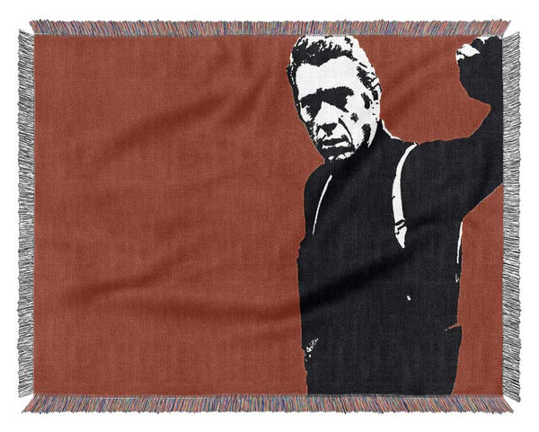 Steve Mcqueen Red Woven Blanket