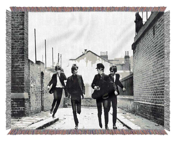 The Beatles Running Woven Blanket