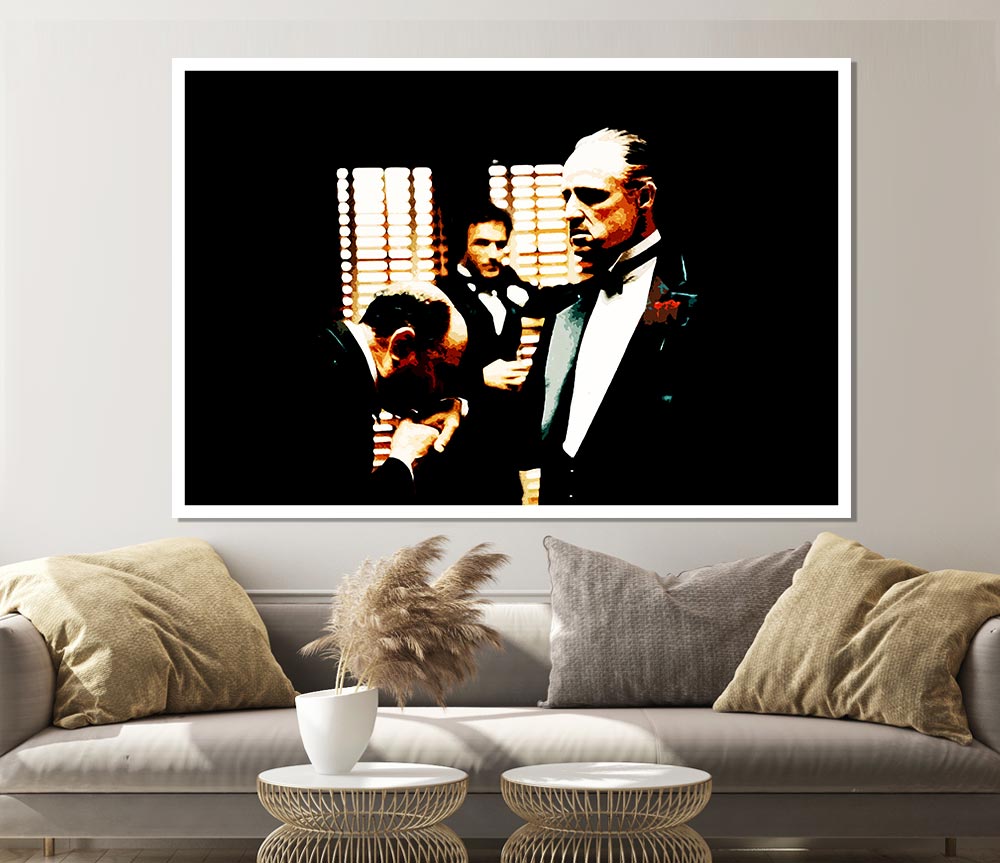 The Godfather Kiss Of Respect Print Poster Wall Art