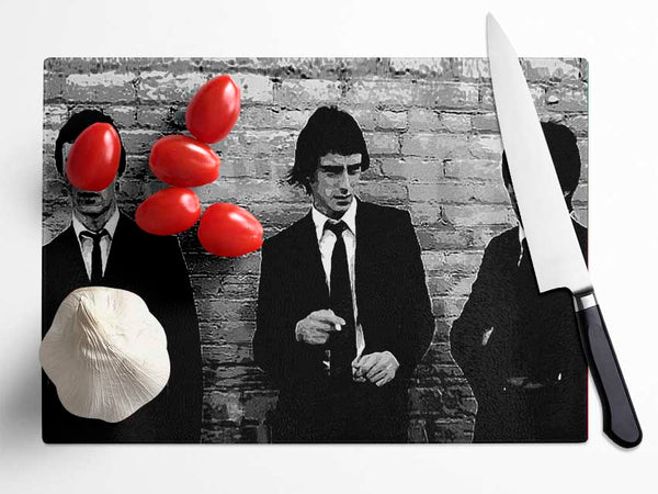 The Jam Retro B n W Glass Chopping Board