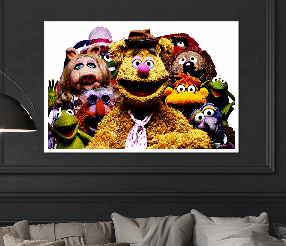 The Muppets Crew Retro 1970S Print Poster Wall Art