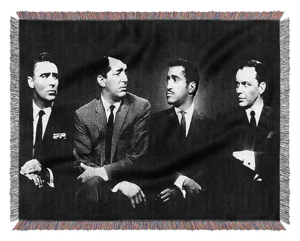 The Rat pack B n W Woven Blanket