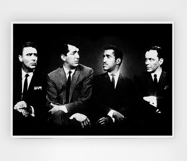 The Rat Pack B N W Print Poster Wall Art