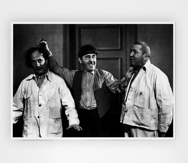 The Three Stooges Ear Twist Print Poster Wall Art