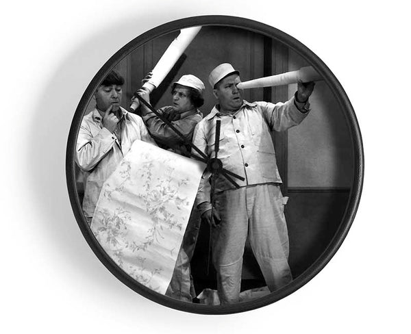 The Three Stooges Eye Piece Clock - Wallart-Direct UK