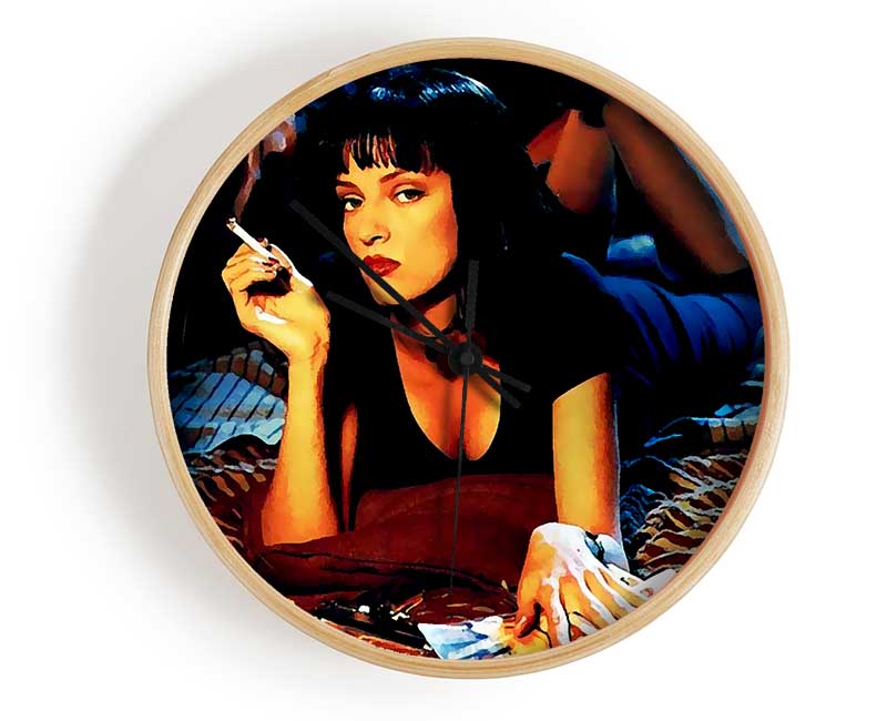 Uma Thurman Is Mia Pulp Fiction Clock - Wallart-Direct UK