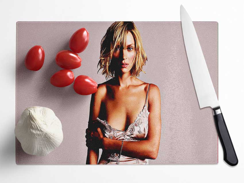 Uma Thurman Glass Chopping Board