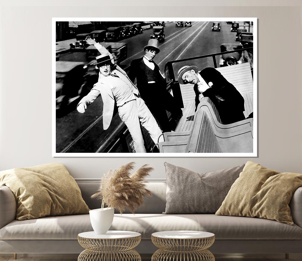 Harold Lloyd Bus Ride Print Poster Wall Art