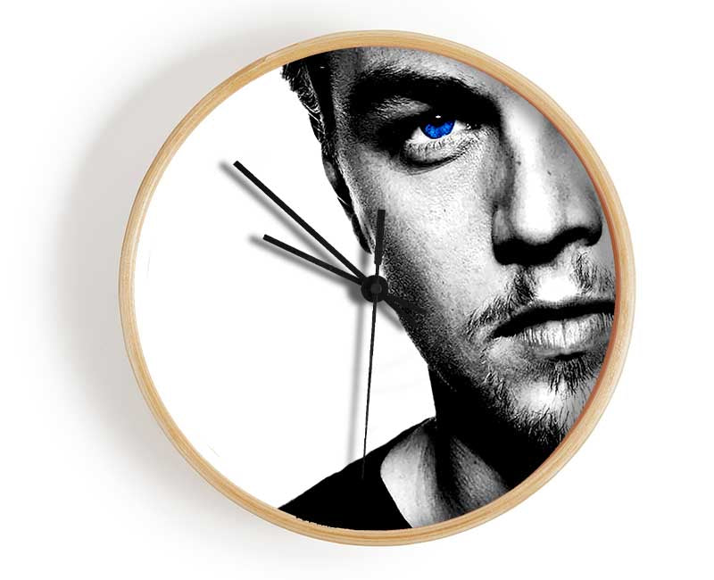 Leonardo Dicaprio Blue Eyes B n W Clock - Wallart-Direct UK