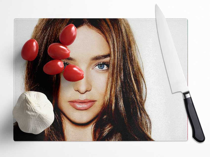 Miranda Kerr Face Glass Chopping Board