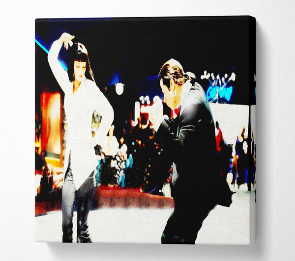 Picture of Pulp Fiction Dance Off Mia Square Canvas Wall Art