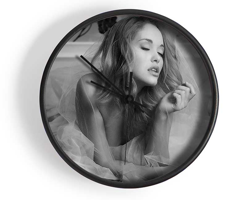 Bride Black And White Clock - Wallart-Direct UK