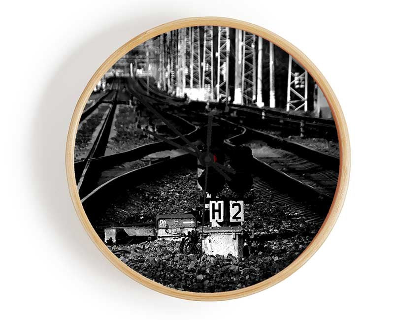 Rail Tracks Clock - Wallart-Direct UK