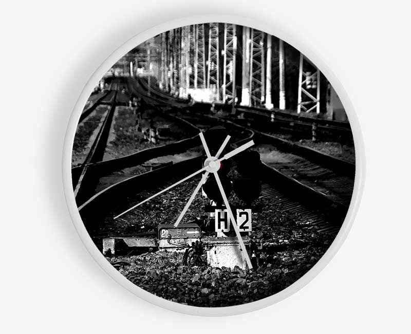 Rail Tracks Clock - Wallart-Direct UK