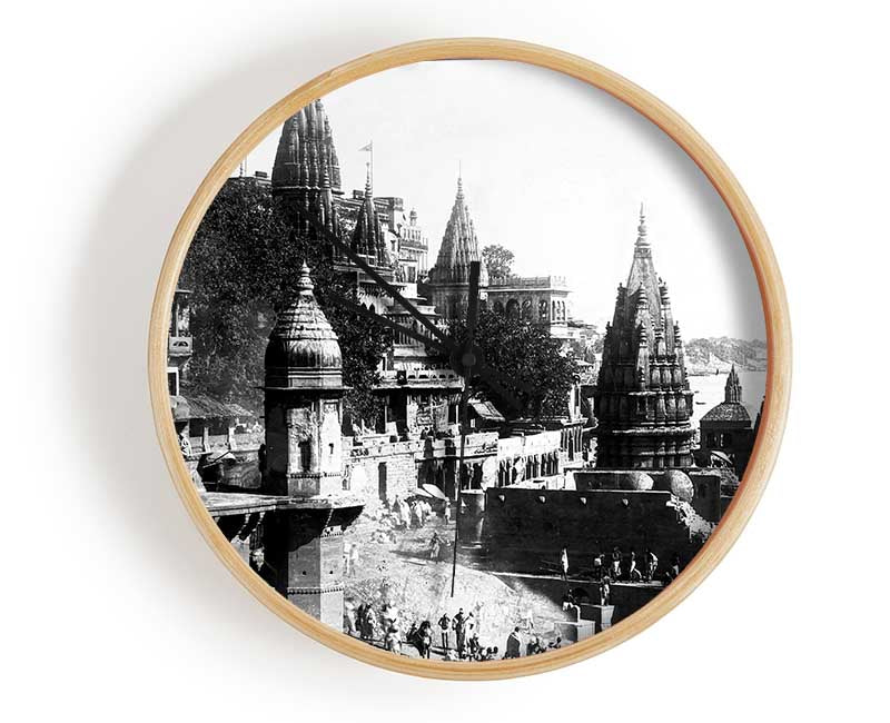 Benares Varanasi India 1922 Clock - Wallart-Direct UK