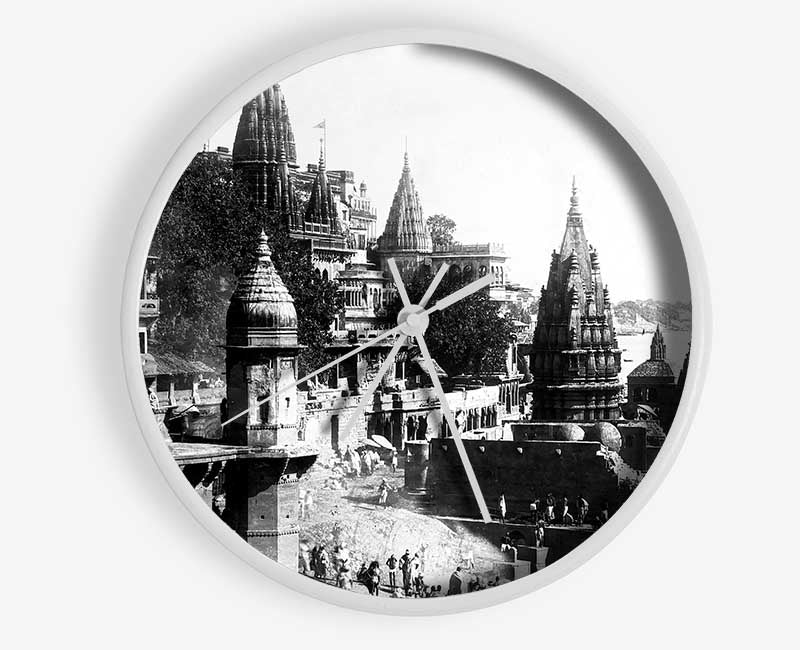 Benares Varanasi India 1922 Clock - Wallart-Direct UK