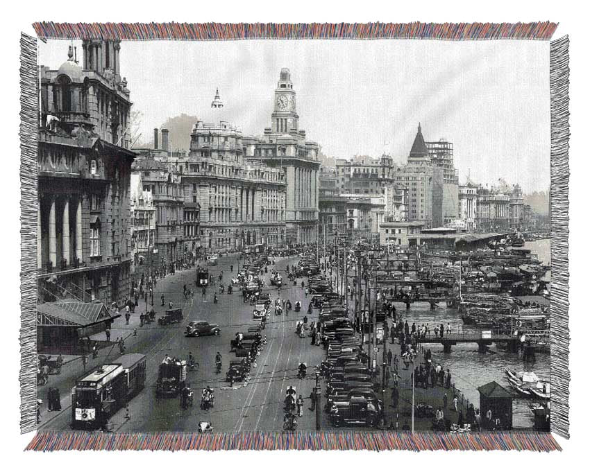 Shanghai 1930 Woven Blanket