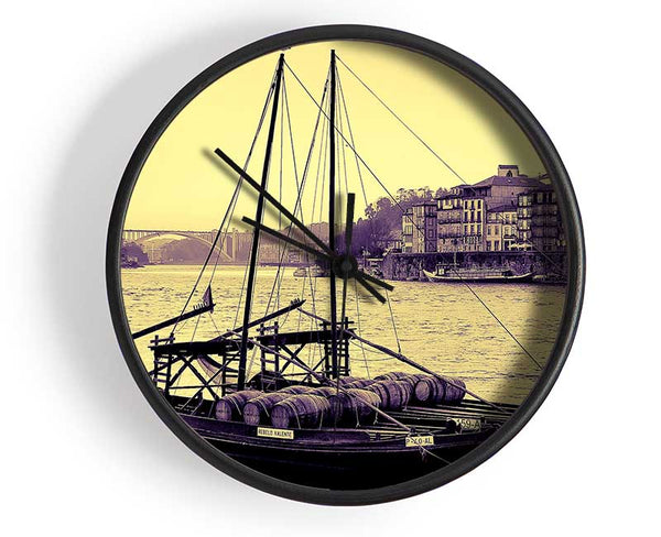 Rabelos Vila Nova De Gaia Portugal Clock - Wallart-Direct UK