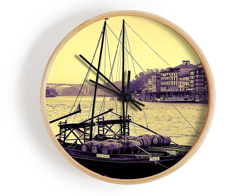 Rabelos Vila Nova De Gaia Portugal Clock - Wallart-Direct UK