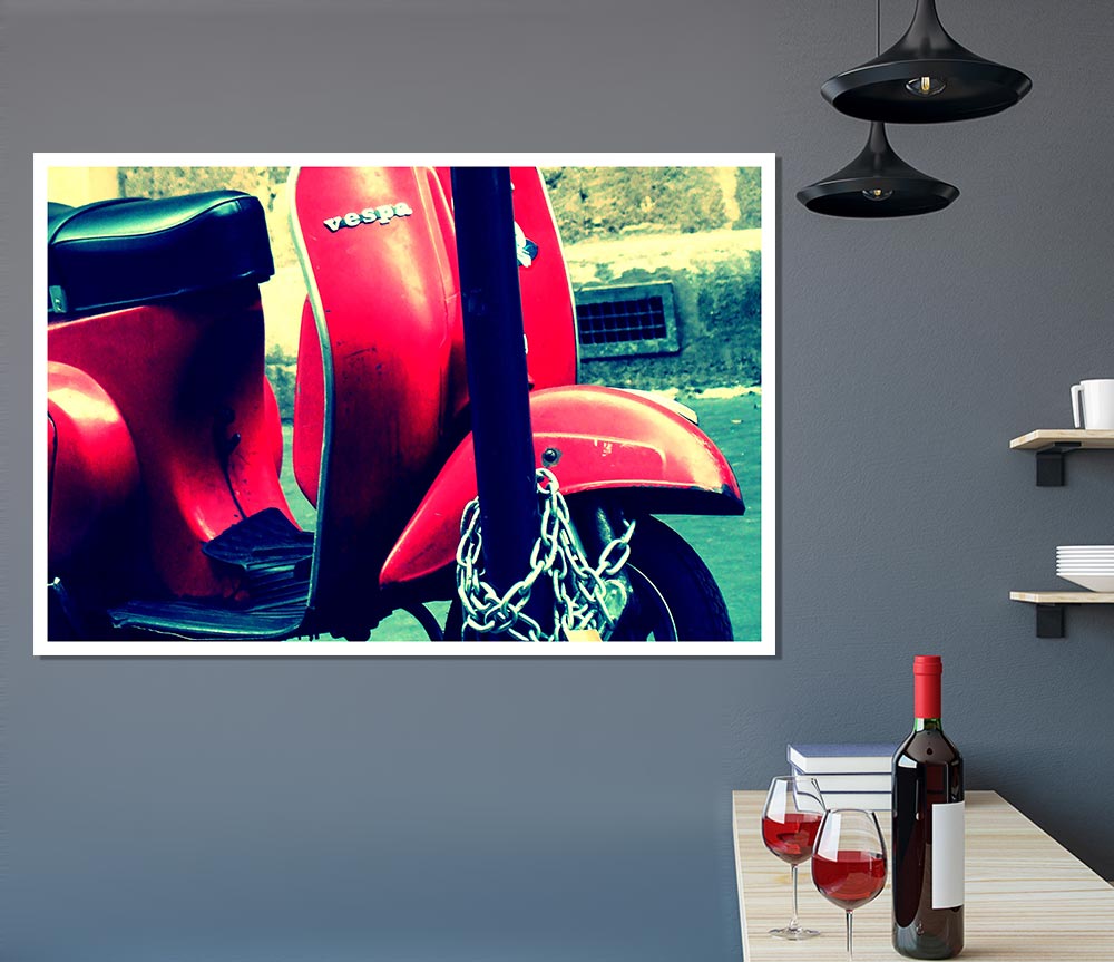 Vespa Print Poster Wall Art