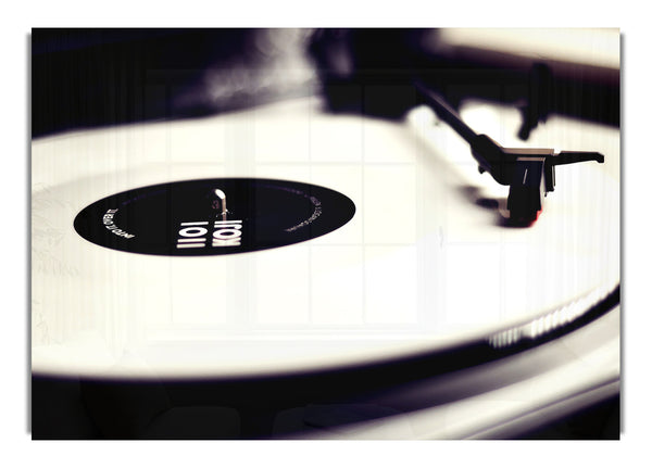 Vinyl Record Player Black And White