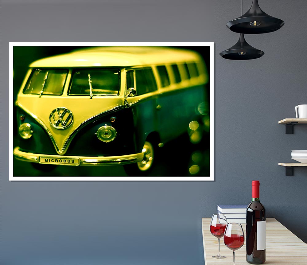 Volkswagen Bus Toy Print Poster Wall Art