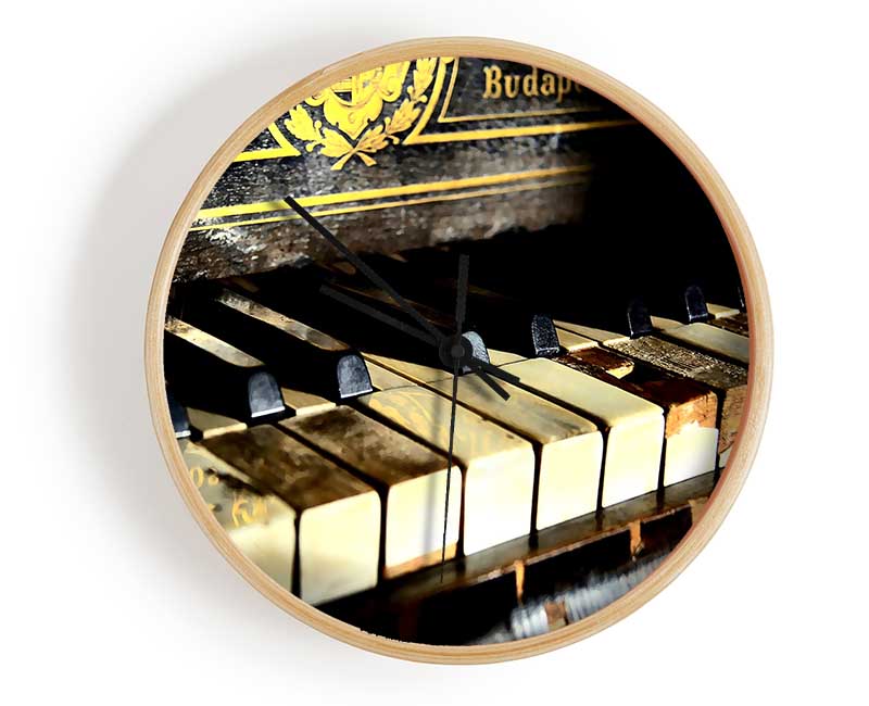 Old Piano 2 Clock - Wallart-Direct UK