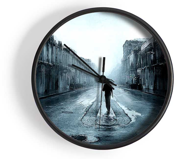 Cold Autumn Day Clock - Wallart-Direct UK