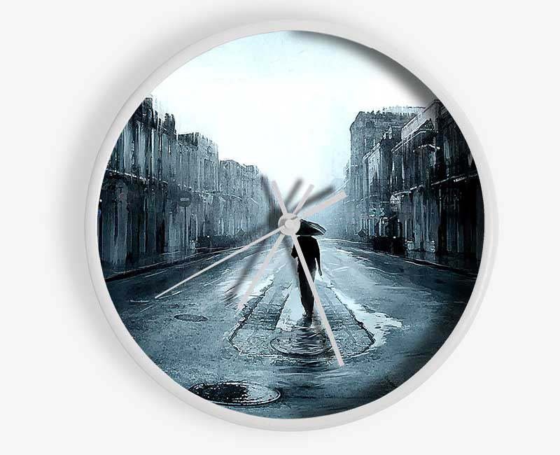 Cold Autumn Day Clock - Wallart-Direct UK