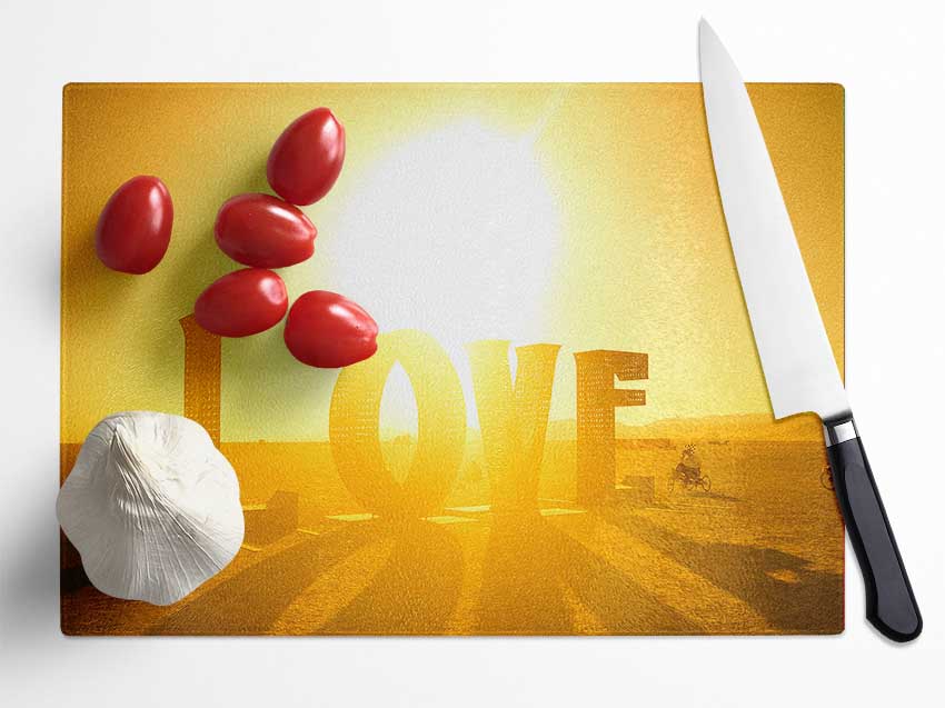 Love Shadow Glass Chopping Board