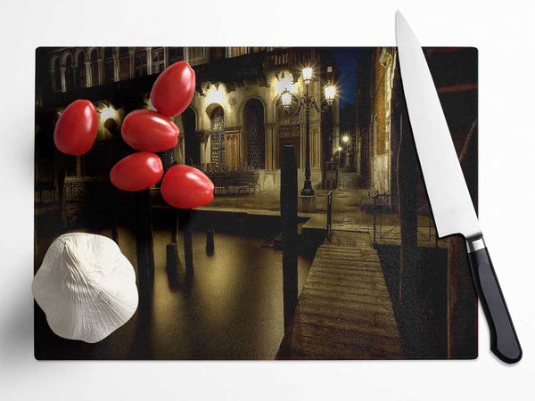 Venice Streets Glass Chopping Board