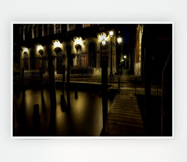 Venice Streets Print Poster Wall Art