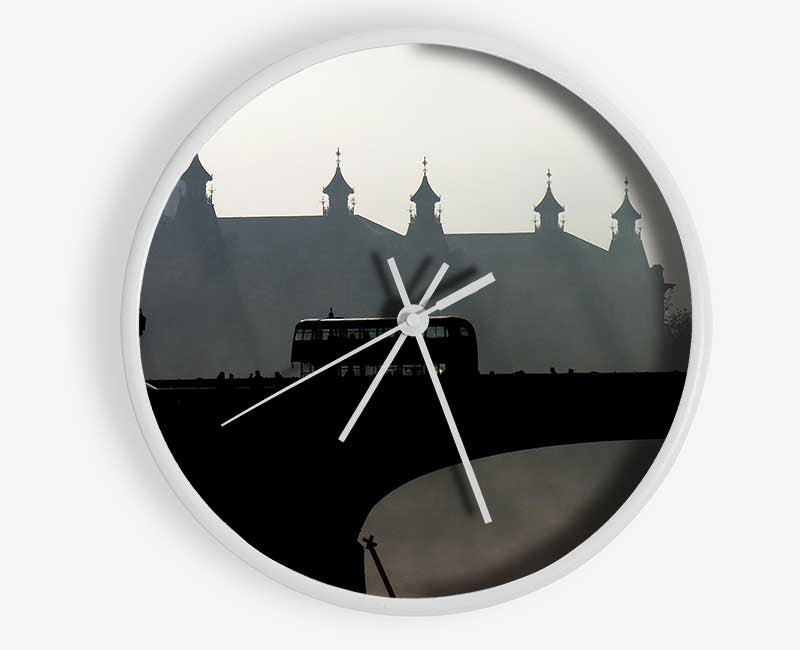 City Temple Bus Clock - Wallart-Direct UK