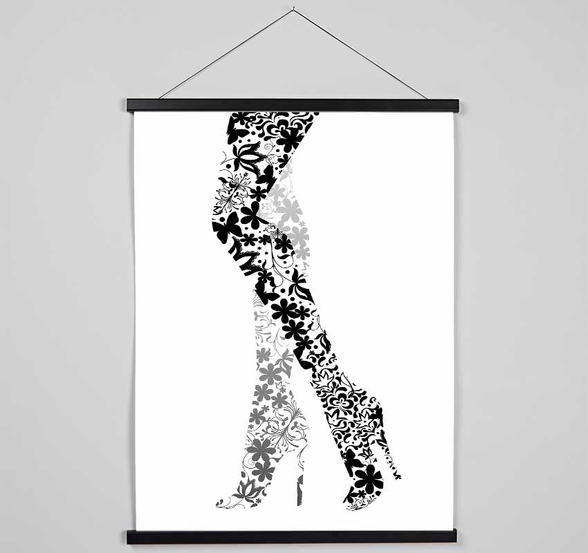 Flower Legs B n W Hanging Poster - Wallart-Direct UK