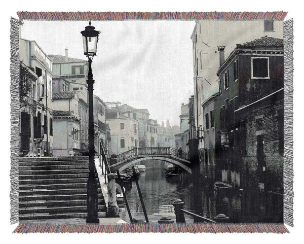 Venice Retro B n W Woven Blanket